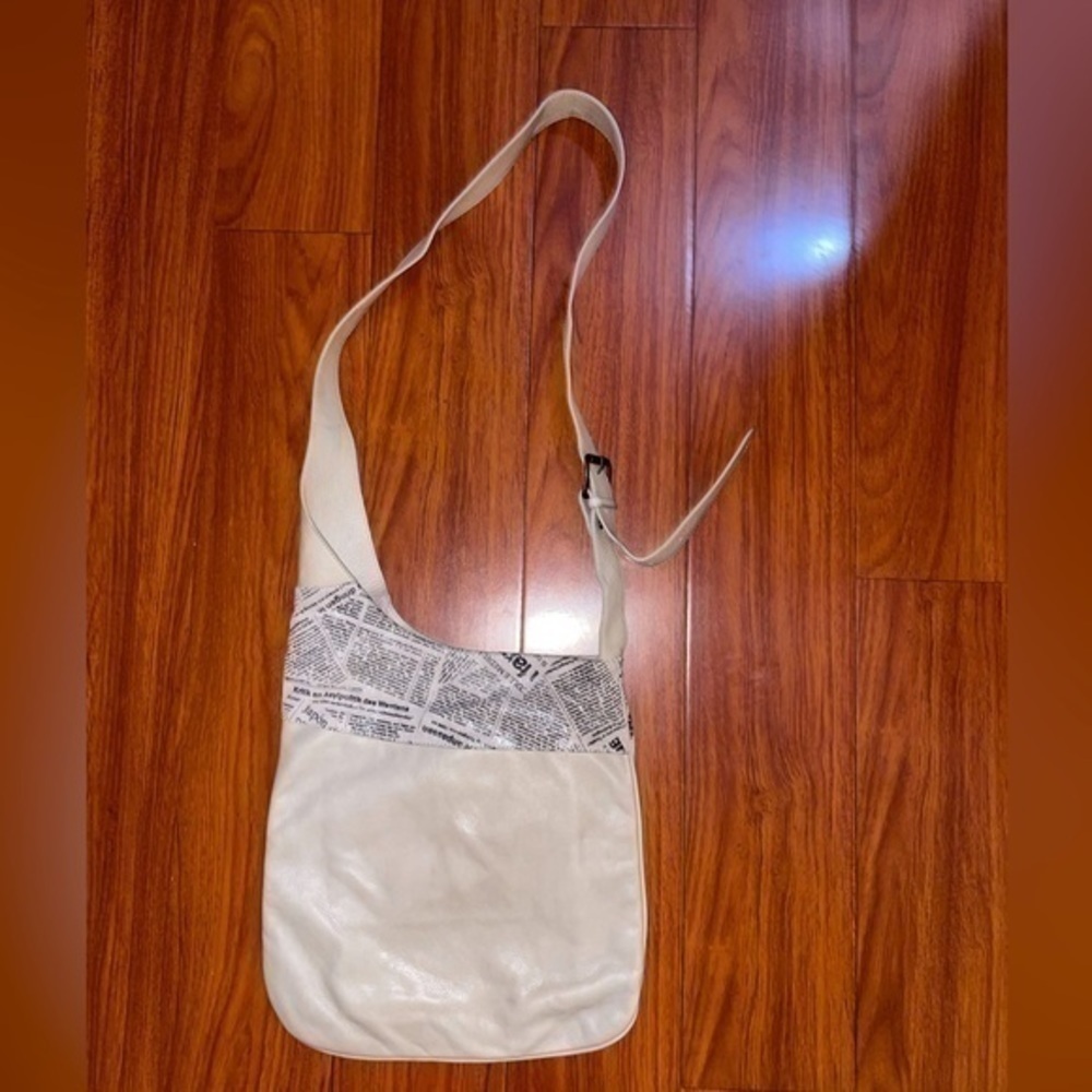 Maurizio Taiuti gazette newspaper purse crossbody bag made in Italy - Picture 3 of 12